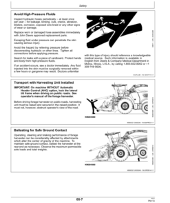 Alternative view of John Deere 345pro, 360pro, 375pro, 390pro Rotary Harvesting Units Operator's Manual (OMLCA138242)