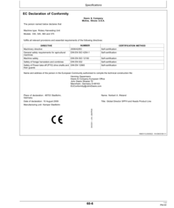Alternative view of John Deere 330, 345, 360 & 375 Rotary Harvesting Unit Operator's Manual (OMLCA94344)
