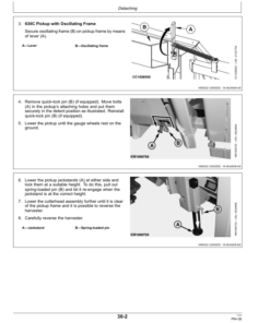 Alternative view of John Deere 630C, 640C & 645C Windrow Pickups Operator's Manual (OMLCA97415)