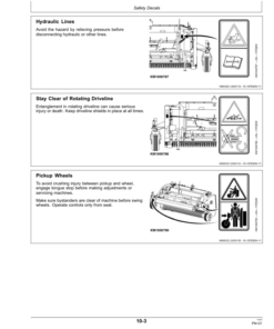 Alternative view of John Deere 630C, 640C & 645C Windrow Pickups Operator's Manual (OMLCA97416)