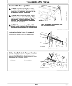 Alternative view of John Deere 630C, 640C & 645C Windrow Pickups Operator's Manual (OMLCA97497)