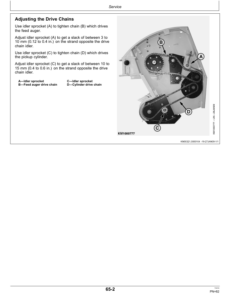 Alternative view of John Deere 630C, 640C, 645C Windrow Pickups Operator's Manual (OMLCA97498)