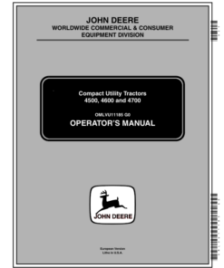 John Deere 4500, 4600, 4700 Compact Utility Tractor Operator's Manual (OMLVU11185)