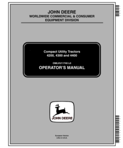 John Deere 4200 (122001-), 4300 (133001-), 4400 (144001-) CUT Operator's Manual (OMLVU11740)