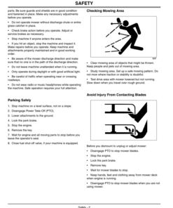 Alternative view of John Deere 54-, 60-In. Mid-Mount Mowers (010001-) for 4110, 4115 CUT Operator's Manual (OMLVU13009)