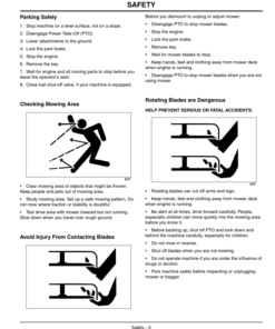 Alternative view of John Deere 54-, 60-In. Mid-Mount Mowers for 4110, 1115 CUT Operator's Manual (OMLVU13018)