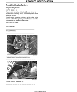 Alternative view of John Deere 990 Compact Utility Tractor (590001-) Operator's Manual (OMLVU16396)