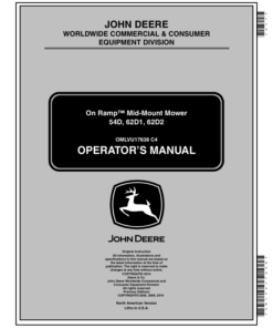 John Deere 54D, 62D1, 62D2 On Ramp Mid-Mount Mower (010001-) (North American) Operator's Manual (OMLVU17638)