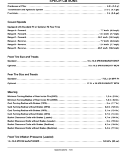 Alternative view of John Deere 110TLB Tractor Loader Backhoe Operator's Manuals (OMLVU18410)