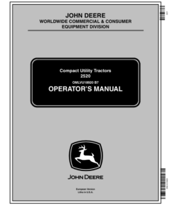 John Deere 2520 Compact Utility Tractor (106001-) Operator's Manual (OMLVU18920)