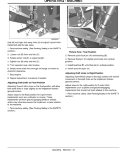 Alternative view of John Deere 110 Tractor Loader Backhoe (710000-) Operator's Manual (OMLVU20936)