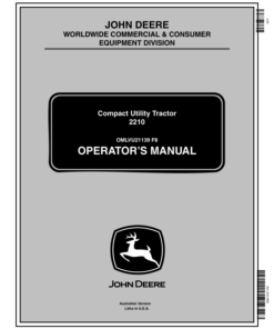 John Deere 2210 Compact Utility Tractor (110001-) Operator's Manual (OMLVU21139)