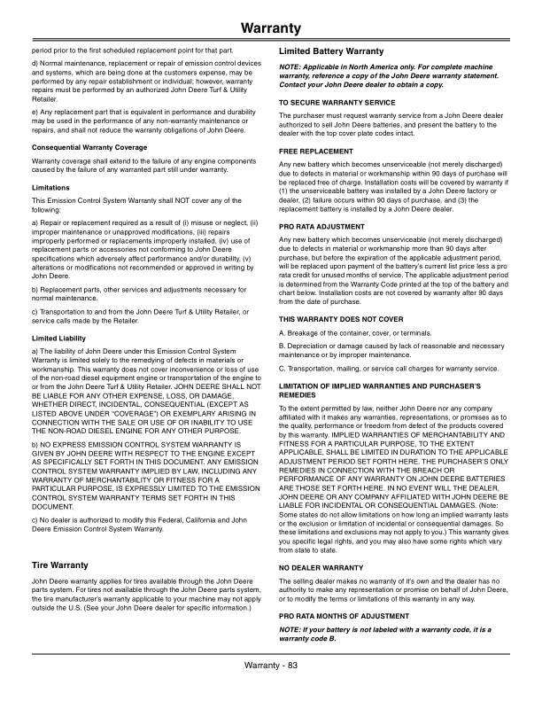 John Deere 1023E & 1026R Compact Utility Tractors North America (210000-309999) Operator's Manual (OMLVU25251) - Image 2