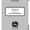 John Deere 3320, 3520 & 3720 Compact Utility Tractors Open Station Models (910000-) Cab Models (940000-) Australian Edition Operator's Manual (OMLVU25587)