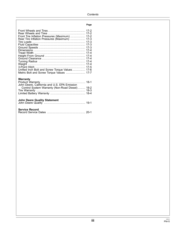 John Deere 3032E & 3038E Compact Utility Tractors (North American) (610000-709999) Operator's Manual (OMLVU28546) - Image 2