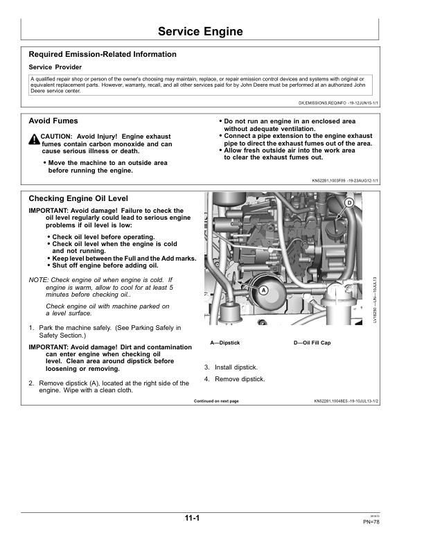 John Deere 3036E Compact Utility Tractors Export Edition (610000- ) Operator's Manual (OMLVU28668) - Image 3