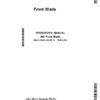 John Deere 366 Front BladeExport Edition Operator's Manual (OMLVU30609)