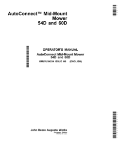 John Deere 54D & 60D AutoConnect Mid-Mount Mowers Operator's Manual (OMLVU34254)