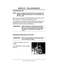 Alternative view of John Deere F911 Front Mower (100001-) Operator's Manual (OMM111479)