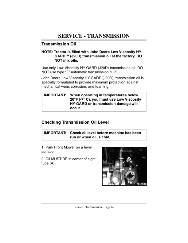 John Deere F911 Front Mower (100001-) Operator's Manual (OMM111479) - Image 2