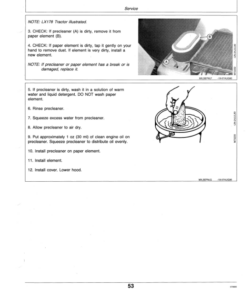 Alternative view of John Deere LX172, LX176, LX178 & LX186 Lawn Tractors Operator's Manual (OMM111804)