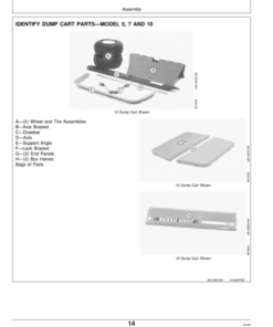 Alternative view of John Deere 5, 7, 10, 15 Dump Carts Operator's Manual (OMM112605)