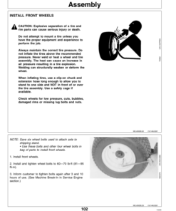 Alternative view of John Deere F915, F935 Front Mower (010001-) Operator's Manual (OMM113938)
