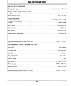 Alternative view of John Deere 12PC, 14SC Rotary Mowers (100001-) Operator's Manual (OMM115565)
