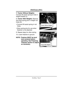 Alternative view of John Deere Thatcher for 425, 445, 455 Lawn & Garden Tractors Operator's Manual (OMM115677)