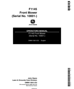 John Deere F1145 Front Mower (010001-) Operator's Manual (OMM115813)