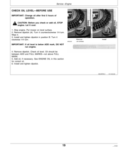 Alternative view of John Deere 14PZ, 14SZ Rotary Mowers (010001-) Operator's Manual (OMM118286)