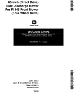 John Deere 60-In. Tractor-Mount Mower Operator's Manual (OMM119398)
