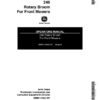 John Deere 246 Rotary Broom for Front Mount Mowers Operator's Manual (OMM119924)