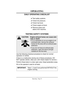 Alternative view of John Deere F710, F725 Front Mower (030001-) Operator's Manual (OMM120582)