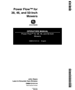 John Deere Power Flow MCS for 38, 46, 50 Inch Mowers Operator's Manual (OMM121515)