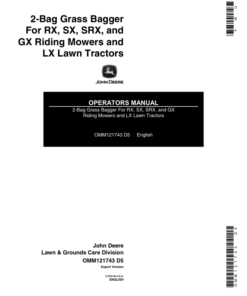 John Deere 2-Bag Grass Bagger Operator's Manual (OMM121743)