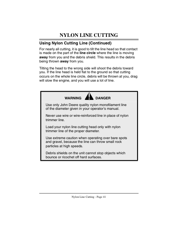 John Deere Grass/Weed Trimmer, Brush Cutter, Clearing Saw - Safety Manual Operator's Manual (OMM122063) - Image 2