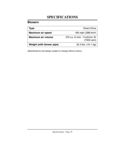 Alternative view of John Deere 45BP Backpack Blower Operator's Manual (OMM122066)