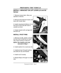 Alternative view of John Deere 42-Inch Front Blade for 100 Series Tractors (010001-) Operator's Manual (OMM122266)