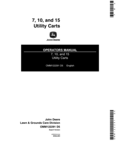 John Deere 7, 10 & 15 Utility Cart Operator's Manual (OMM122291)