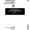 John Deere 60, 72-Inch Side Discharge Mower for Front Mowers (140001-) Operator's Manual (OMM122662)