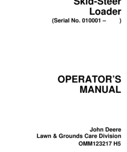 John Deere 8875 Skid Steers Operator's Manuals (OMM123217)