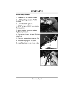 Alternative view of John Deere 54-Inch Front Blade (610001-) Operator's Manual (OMM123404)