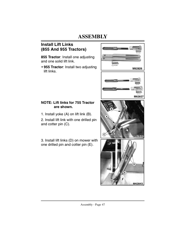 John Deere 60-In. Mower for 755, 855, 955 Series Tractors (140001-) Operator's Manual (OMM123452) - Image 2