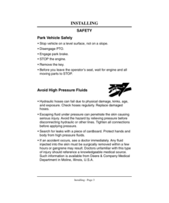 Alternative view of John Deere 54-Inch Front Blade for F1145 Front Mowers (010001-) Operator's Manual (OMM124009)
