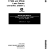 John Deere STX38, STX46 Lawn Tractor (270001-) Black Mower Deck Operator's Manual (OMM124078)