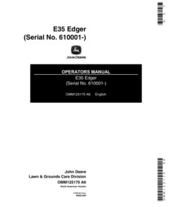 John Deere E35 Edger (610001-) Operator's Manual (OMM125170)