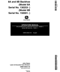 John Deere 8A & 8B Backhoe Operator's Manual (OMM126823)