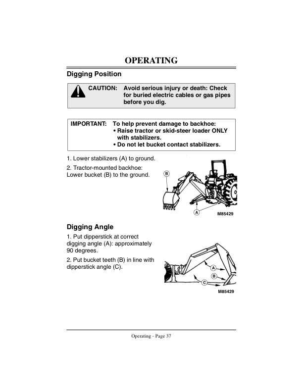 John Deere 8A & 8B Backhoe Operator's Manual (OMM126823) - Image 2