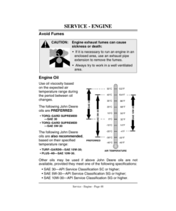 Alternative view of John Deere GX85 & SX85 Riding Mower Operator's Manual (OMM128511)